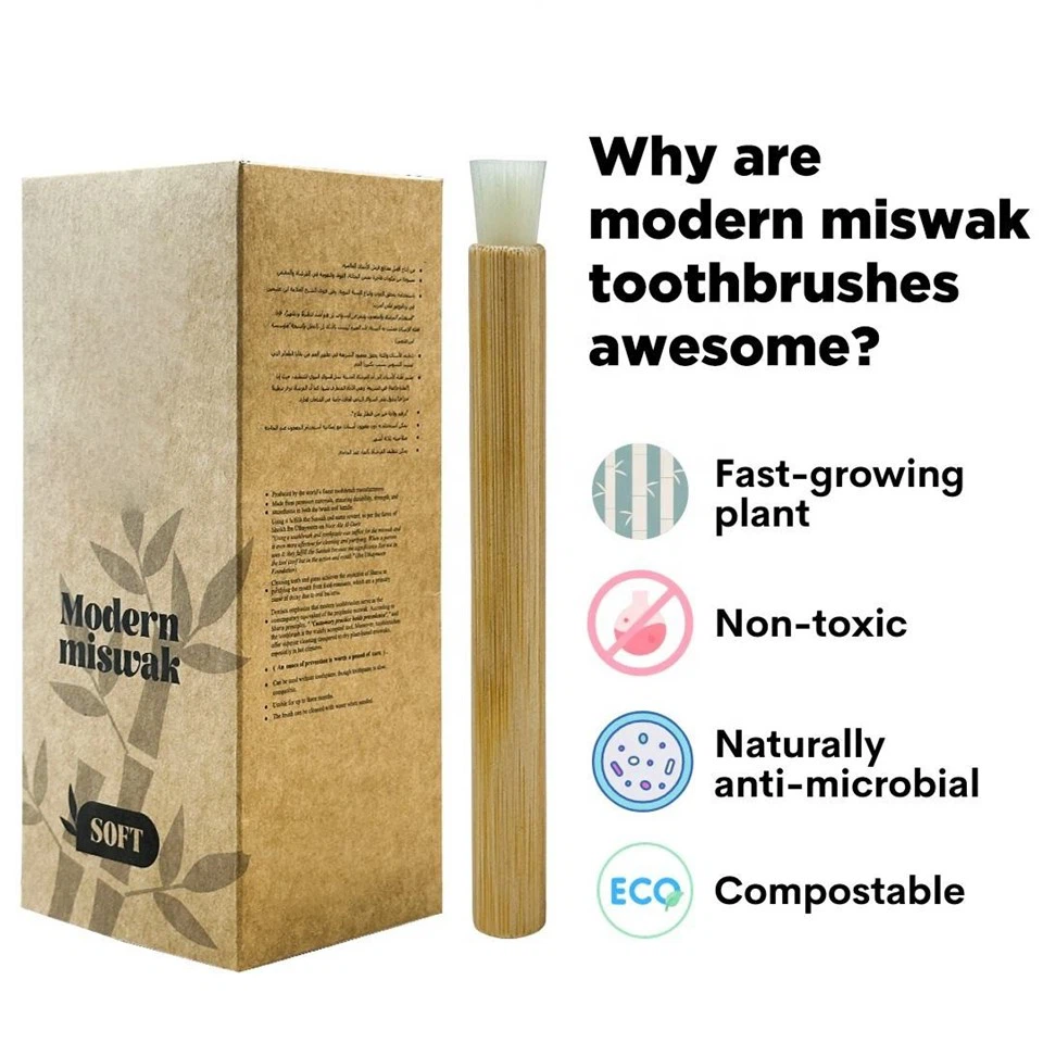 miswak sticks with soft bristles