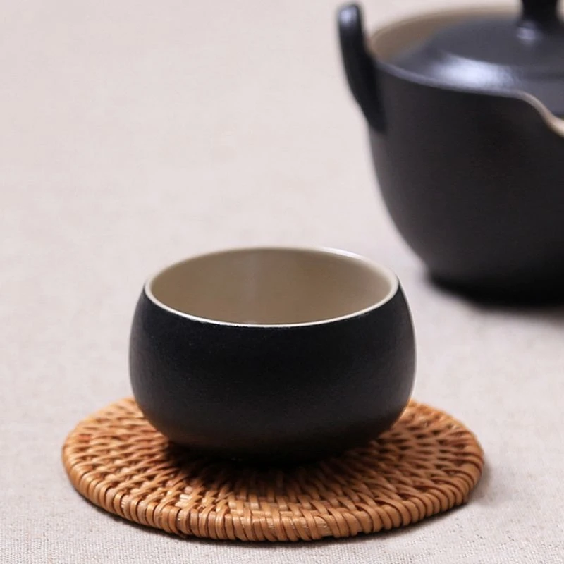 Handmade Rattan Cup Mat Pad001 Handmade Rattan Cup Mat Pad001